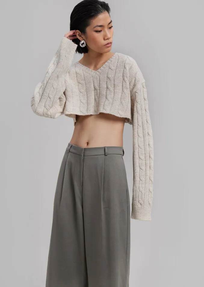 Women Maya Trousers 8211 Grey The Frankie Shop Bottoms