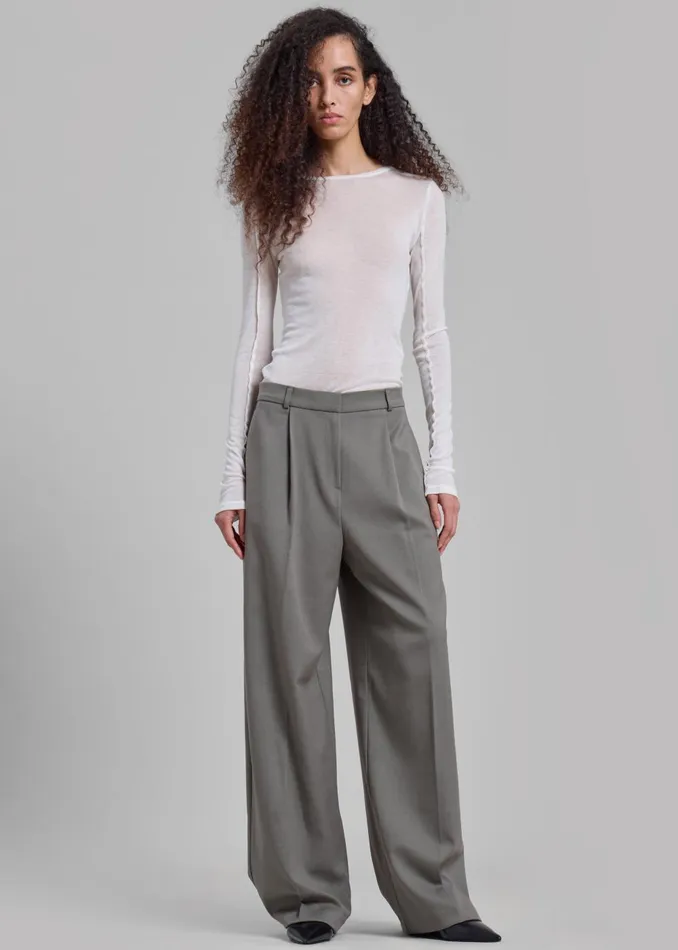 Women Maya Trousers 8211 Grey The Frankie Shop Bottoms
