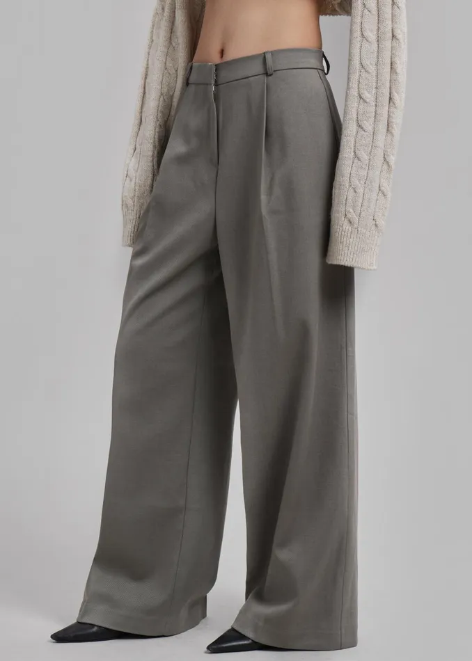 Women Maya Trousers 8211 Grey The Frankie Shop Bottoms