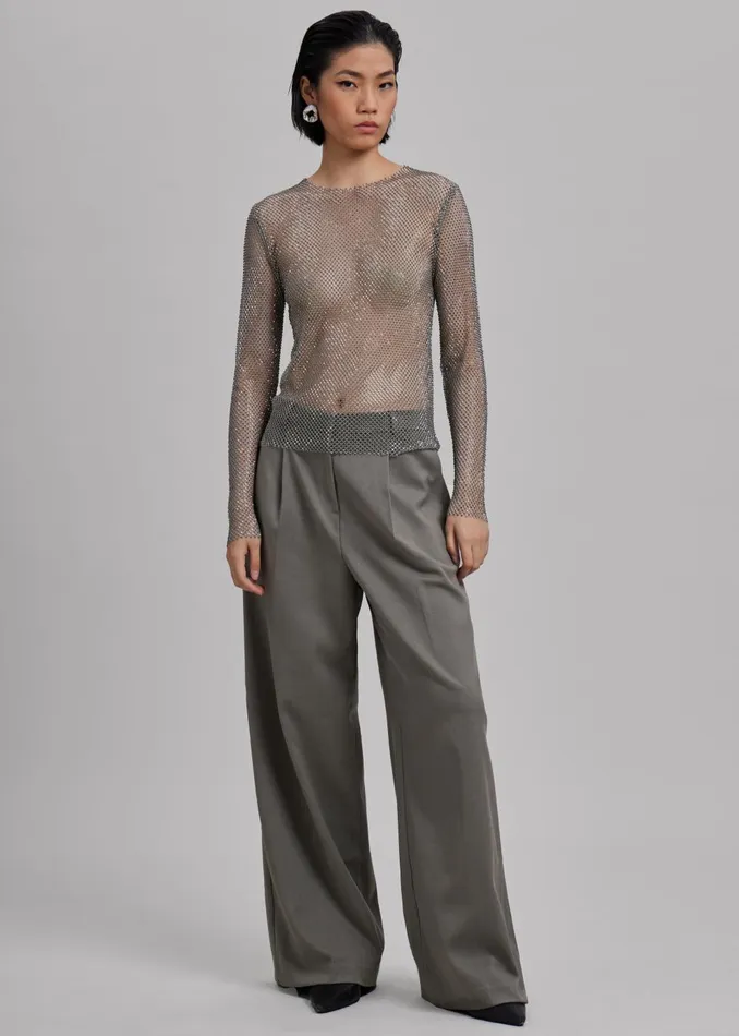 Women Maya Trousers 8211 Grey The Frankie Shop Bottoms