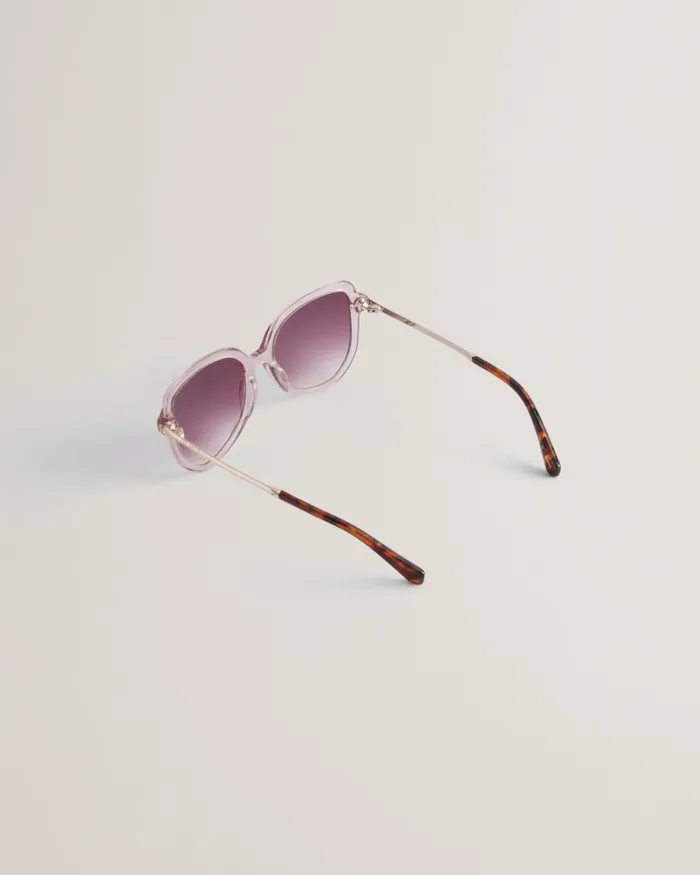 Women MEEYSHA 8211 Oversized Clear Square Frame Sunglasses Purple Ted Baker Sunglasses