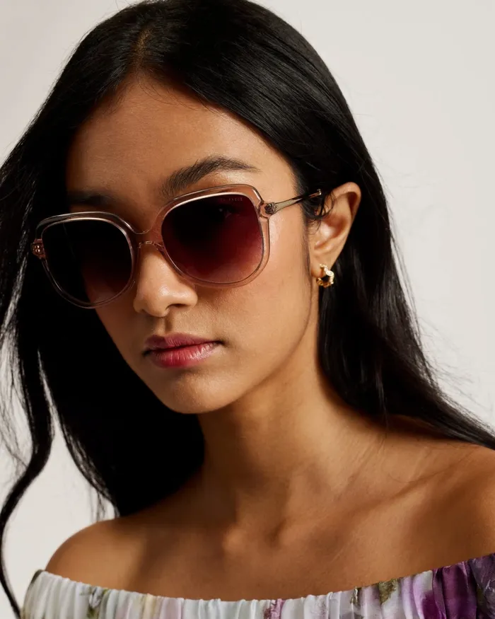 Women MEEYSHA 8211 Oversized Clear Square Frame Sunglasses Purple Ted Baker Sunglasses Women MEEYSHA 8211 Oversized Clear Square Frame Sunglasses Purple Ted Baker Sunglasses