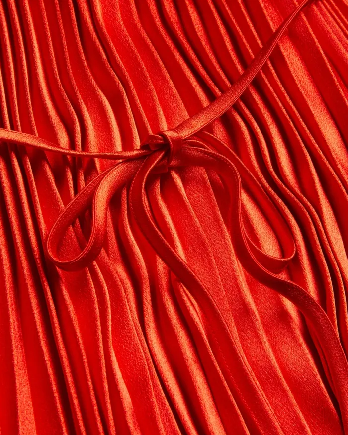 Women MELIKE 8211 Satin Pleated Halterneck Midi Dress Red Ted Baker Dresses Women MELIKE 8211 Satin Pleated Halterneck Midi Dress Red Ted Baker Dresses