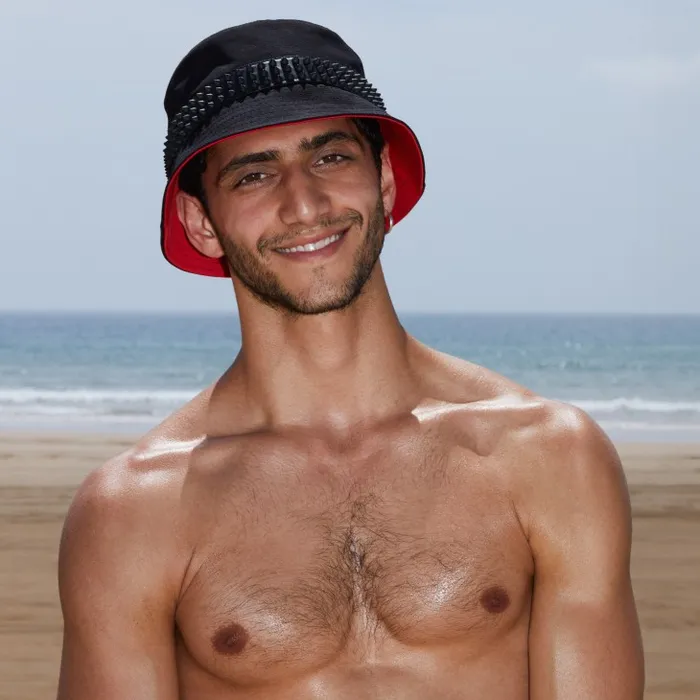 WomenMen Bobino Spikes Bucket Hat 8211 Canva And Spikes 8211 Black Christian Louboutin Hats