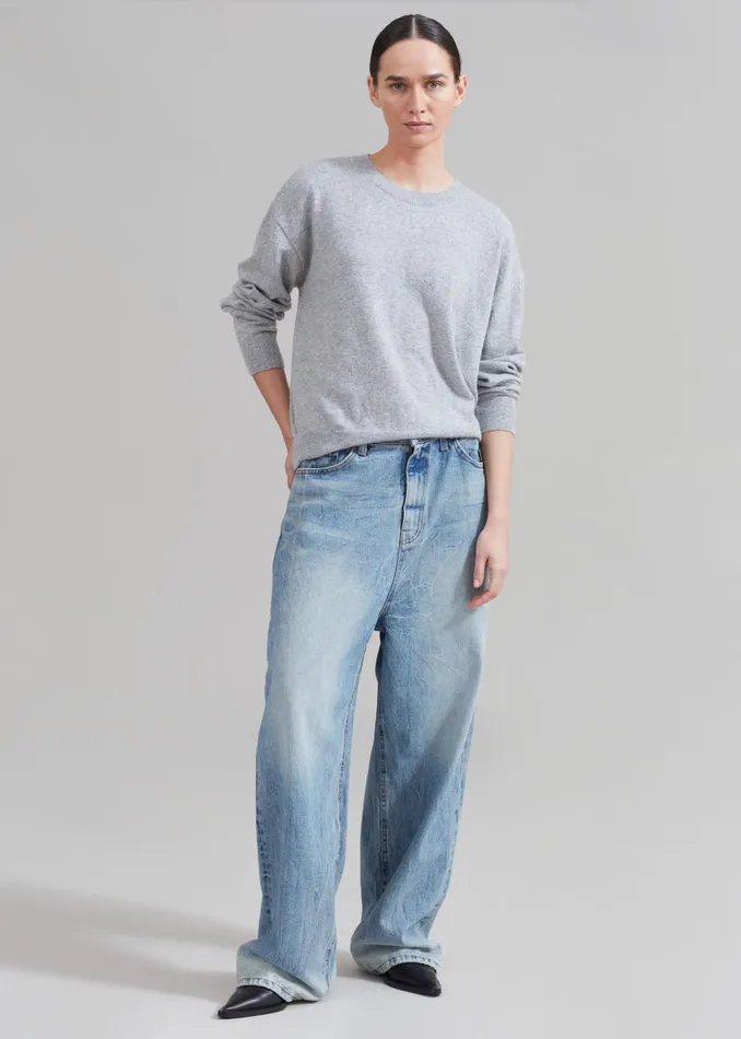 WomenMen Kane Wide Jeans 8211 Blue Wash The Frankie Shop Bottoms