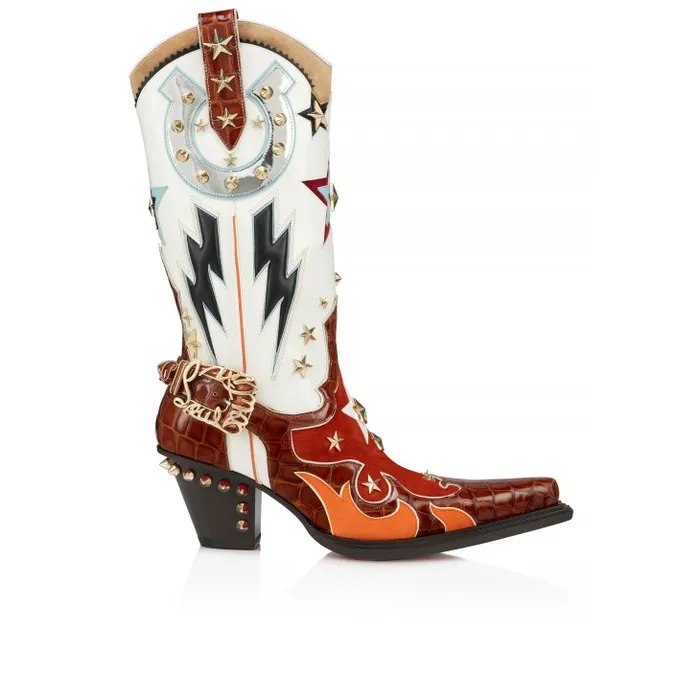 WomenMen Kennywood Alta High Boots 75 Mm 8211 Calf Leather 8211 Rodeo Christian Louboutin Boots