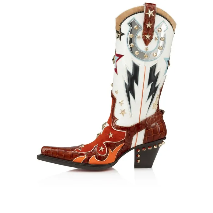 WomenMen Kennywood Alta High Boots 75 Mm 8211 Calf Leather 8211 Rodeo Christian Louboutin Boots