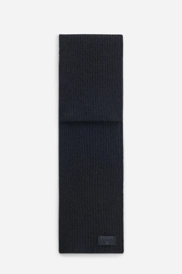 WomenMen Soft Alpaca Scarf Black Filippa K Hats and Scarves