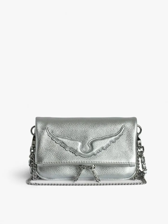 WomenMen Zadig and Voltaire Clutches Rock Nano Clutch Silver