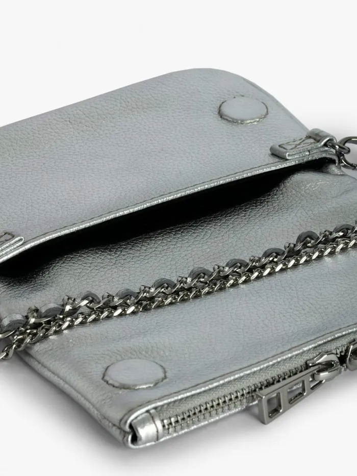 WomenMen Zadig and Voltaire Clutches Rock Nano Clutch Silver WomenMen Zadig and Voltaire Clutches Rock Nano Clutch Silver