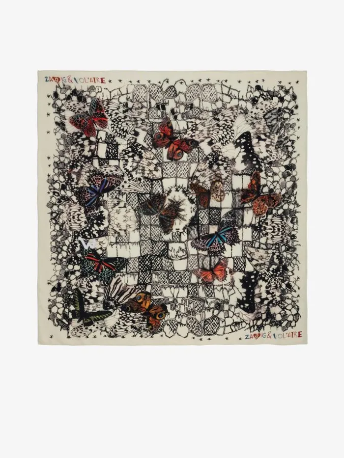 WomenMen Zadig and Voltaire Scarves Blondie 135 Silk Scarf Flash
