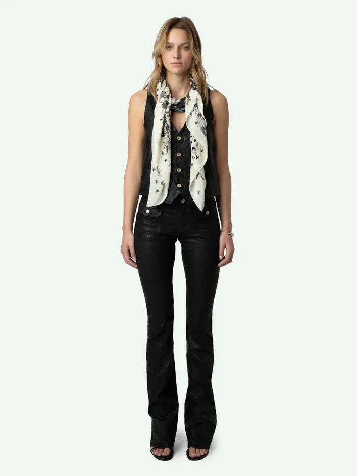 WomenMen Zadig and Voltaire Scarves Blondie 135 Silk Scarf Flash