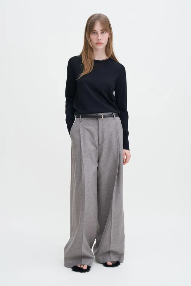 Women Merino RNeck Sweater Black Filippa K Knitwear