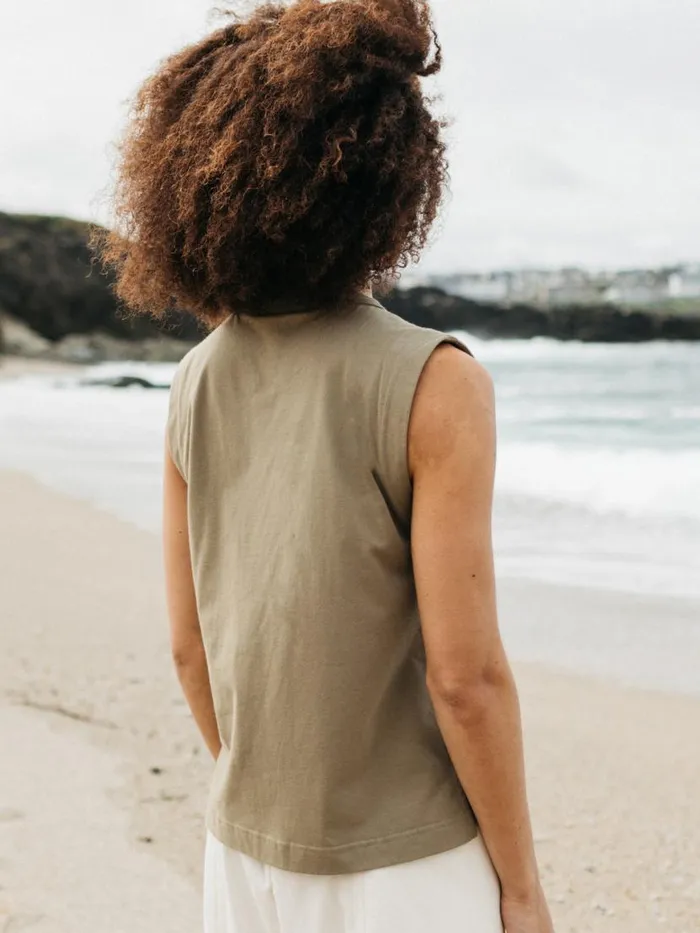 Women Meskel Vest Willow Green Finisterre Tops and Shirts