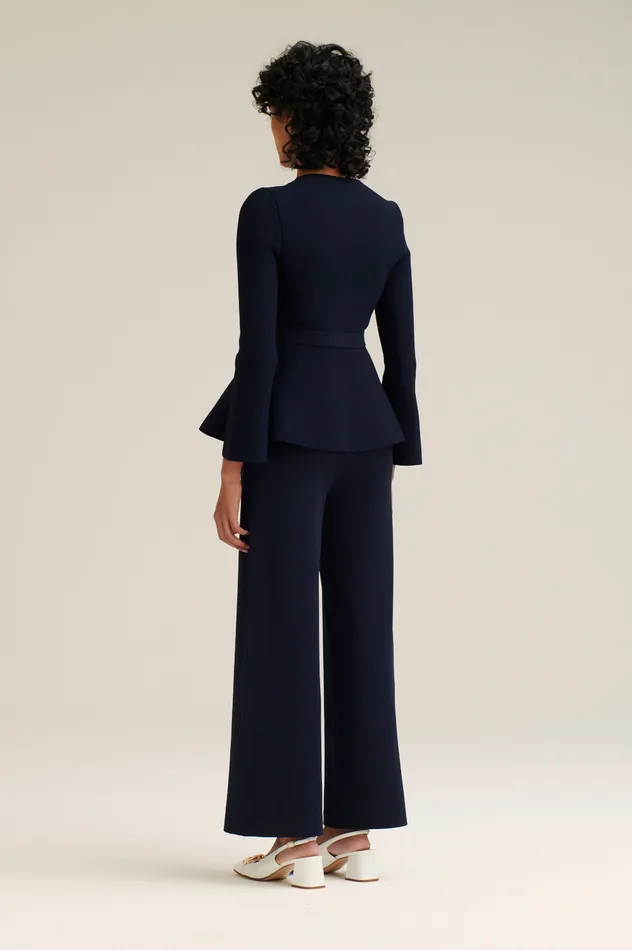 Women MICRO CREPE CROP TROUSER NAVY Trousers Scanlan Theodore