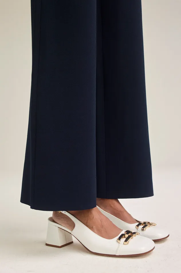 Women MICRO CREPE CROP TROUSER NAVY Trousers Scanlan Theodore