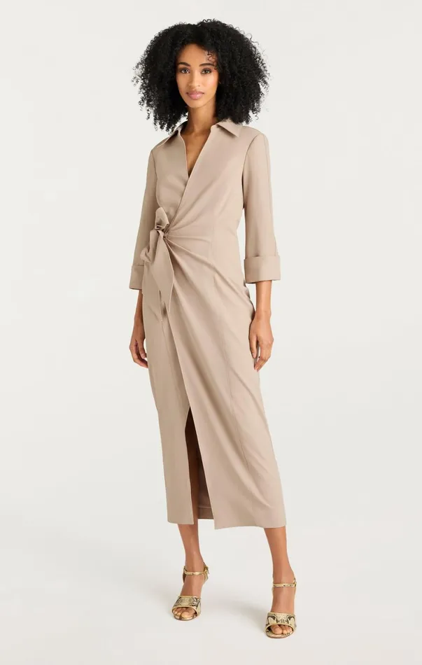 Women Midi Cinq Sept Cayleigh Dress Khaki