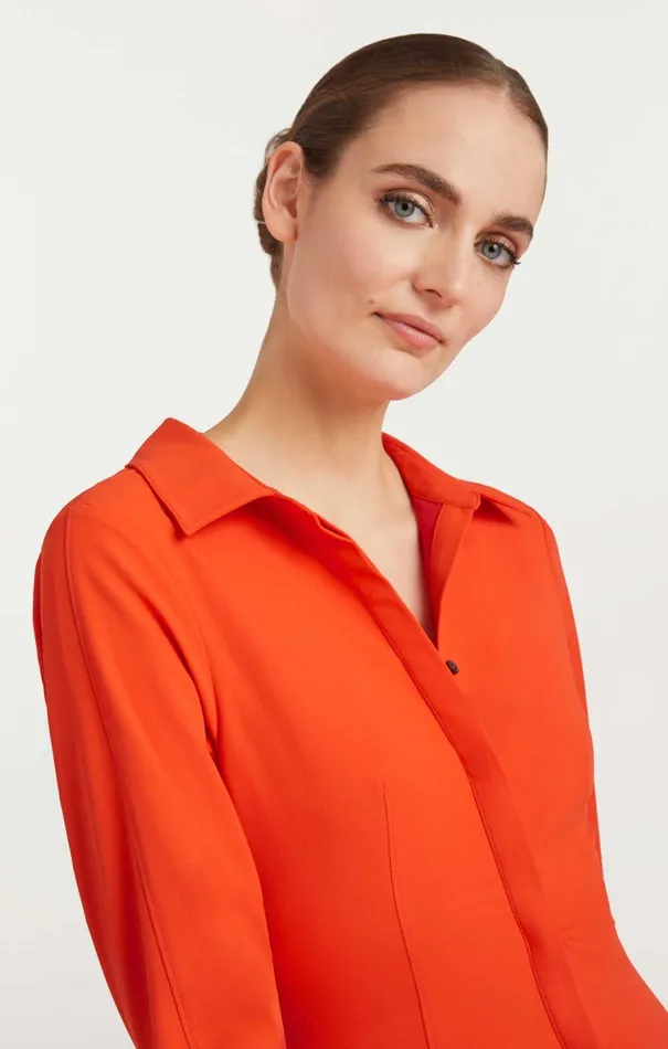 Women Midi Cinq Sept Foy Dress Lava