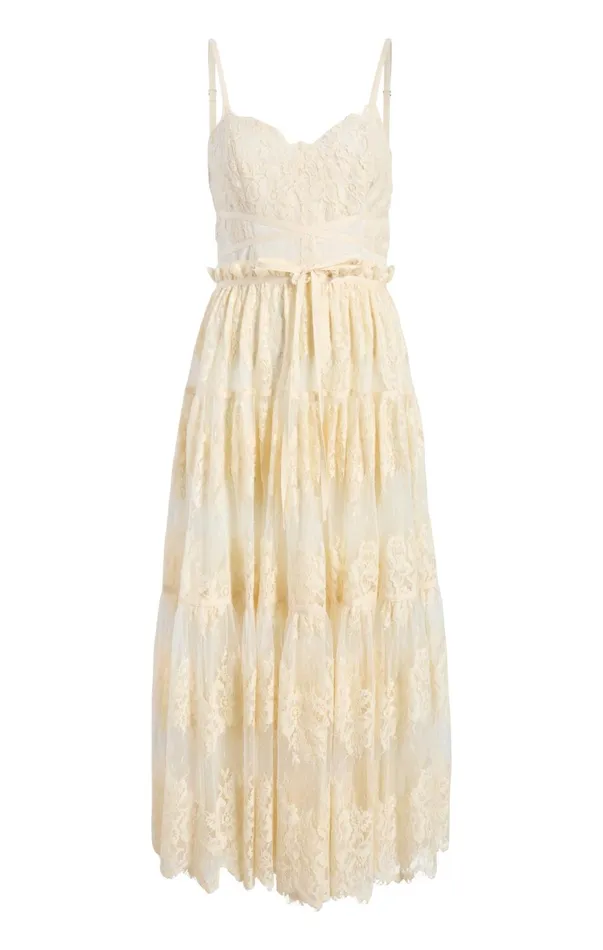 Women Midi Cinq Sept Lana Dress Gardenia