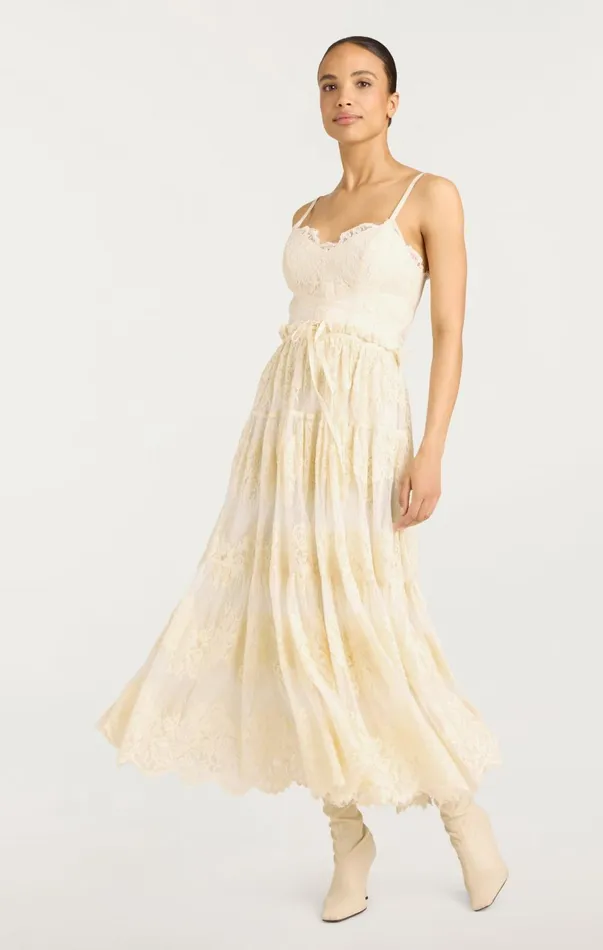 Women Midi Cinq Sept Lana Dress Gardenia