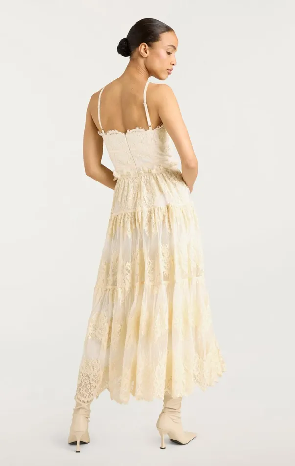 Women Midi Cinq Sept Lana Dress Gardenia