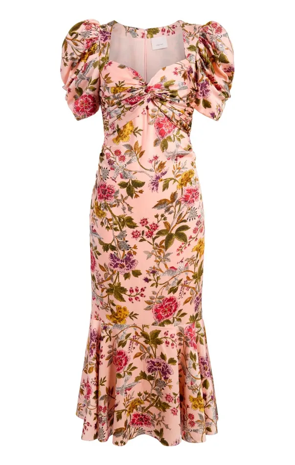 Women Midi Cinq Sept Wilma Dress Soft Pink Multi