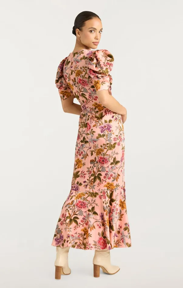 Women Midi Cinq Sept Wilma Dress Soft Pink Multi