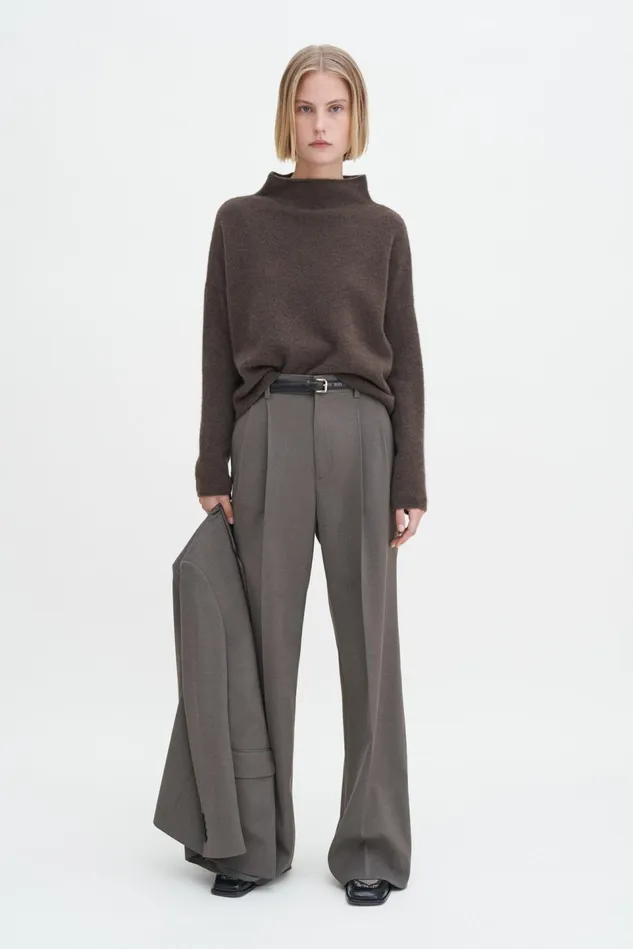 Women Mika Yak Funnelneck Sweater Driftwood Filippa K Knitwear
