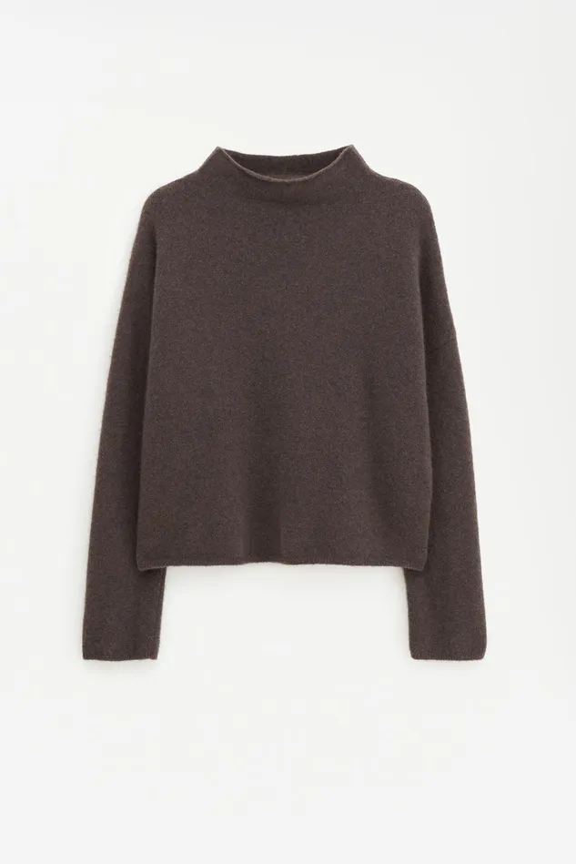Women Mika Yak Funnelneck Sweater Driftwood Filippa K Knitwear