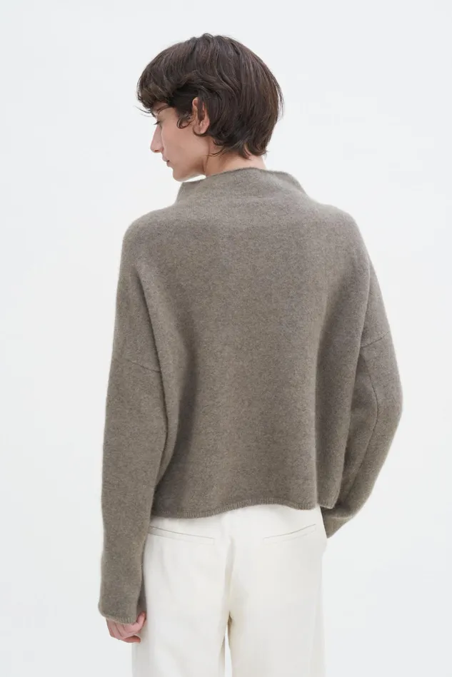 Women Mika Yak Funnelneck Sweater Moss Grey Filippa K Knitwear