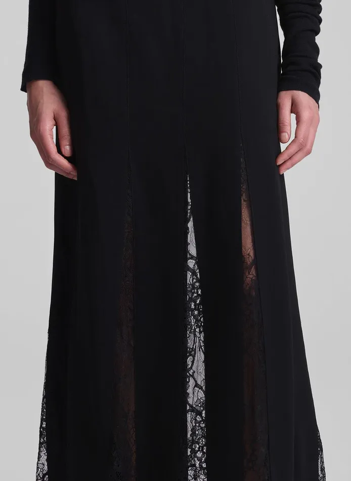 Women Mira Lace Midi Skirt Blackblack ALC Skirts