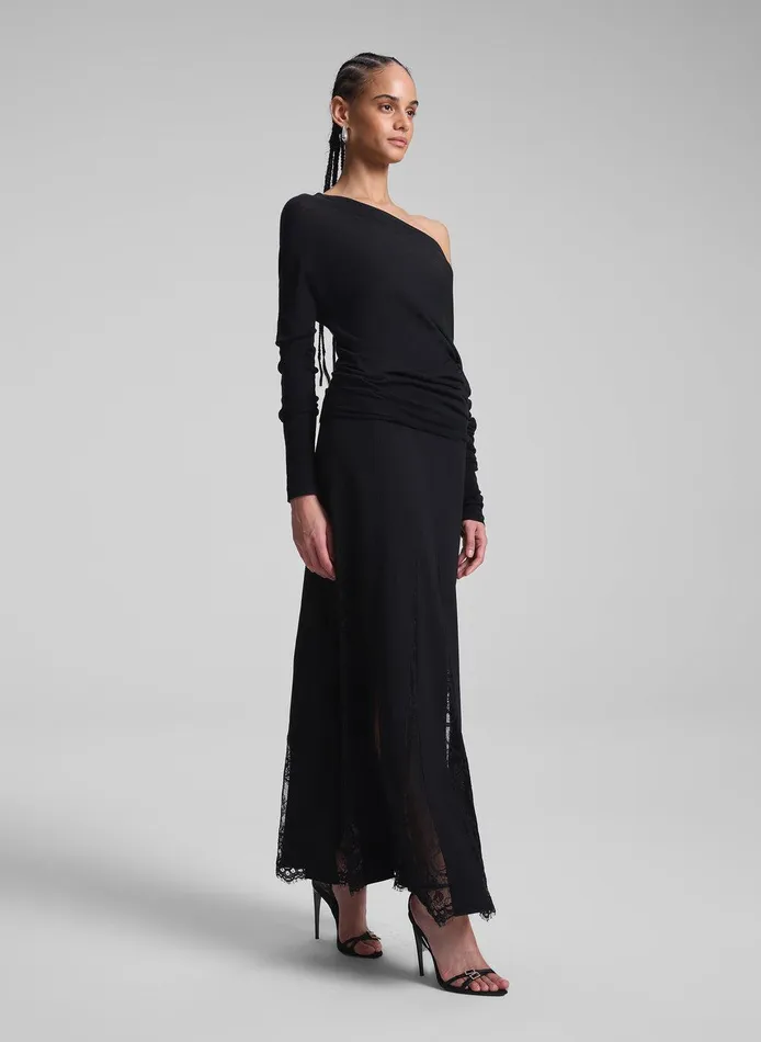 Women Mira Lace Midi Skirt Blackblack ALC Skirts