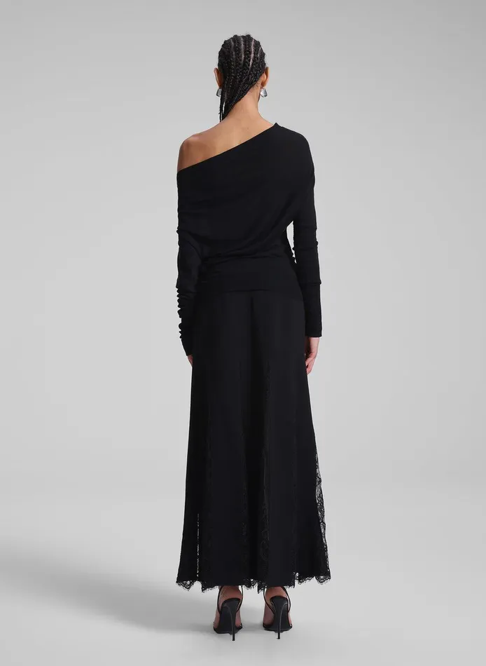 Women Mira Lace Midi Skirt Blackblack ALC Skirts