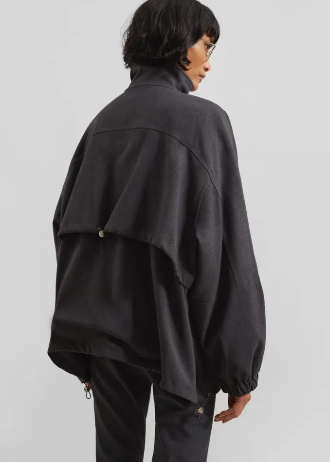 Women Monroy Utility Jacket 8211 Charcoal The Frankie Shop Outerwear