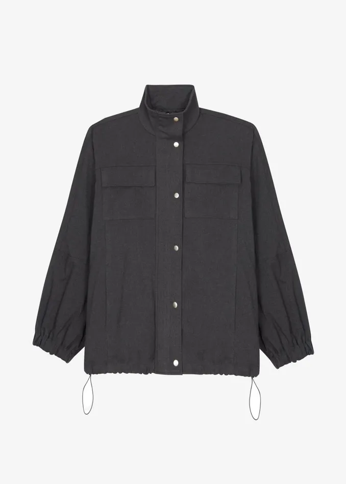 Women Monroy Utility Jacket 8211 Charcoal The Frankie Shop Outerwear