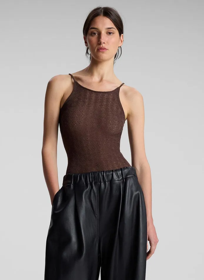 Women Morgan Alpaca Knit Top Brown ALC Knitwear