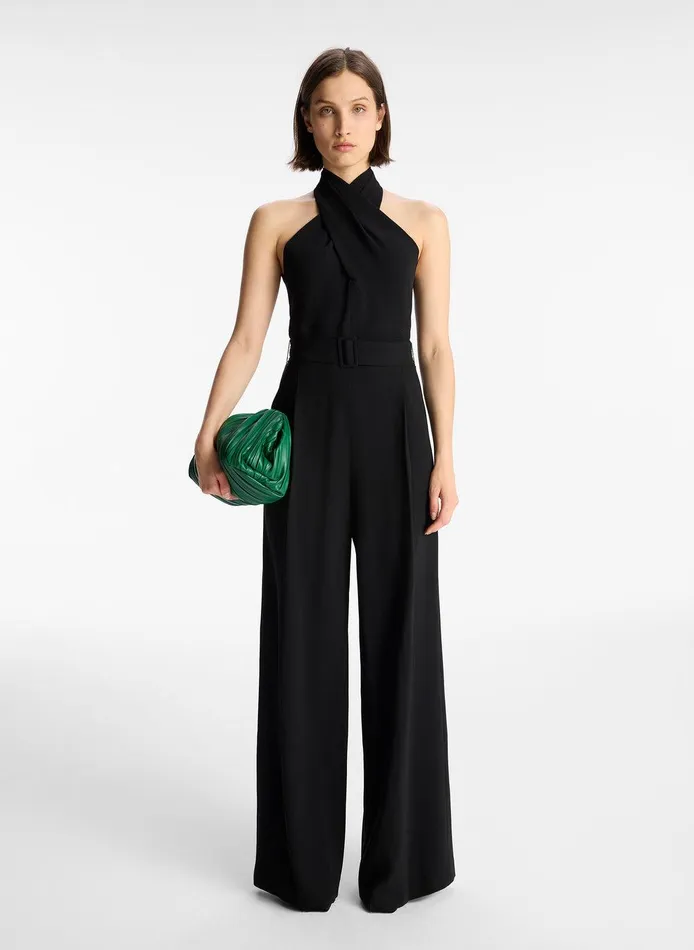 Women Murphy WideLeg Jumpsuit Black ALC Bottoms