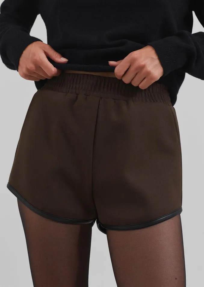 Women Neri Mini Shorts 8211 Brown The Frankie Shop Bottoms