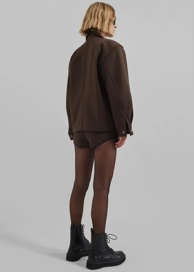 Women Neri Mini Shorts 8211 Brown The Frankie Shop Bottoms