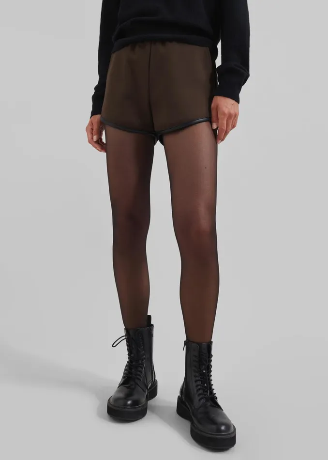 Women Neri Mini Shorts 8211 Brown The Frankie Shop Bottoms
