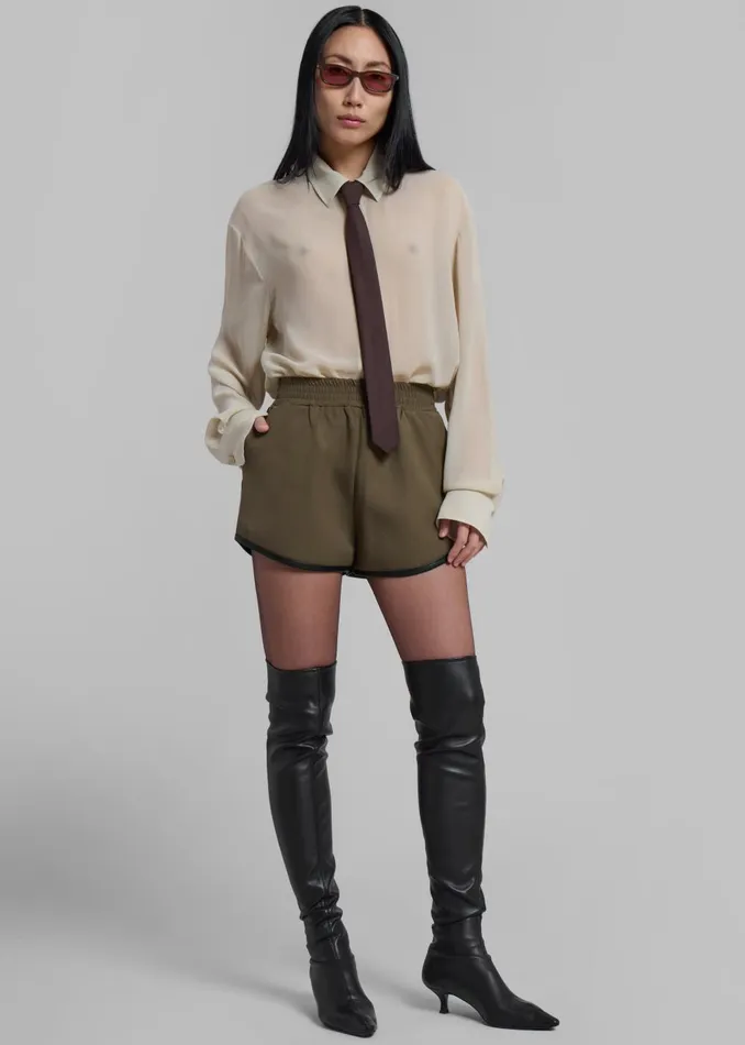 Women Neri Mini Shorts 8211 Khaki The Frankie Shop Bottoms