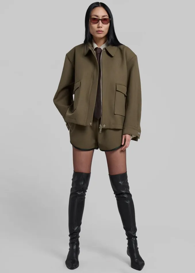 Women Neri Mini Shorts 8211 Khaki The Frankie Shop Bottoms