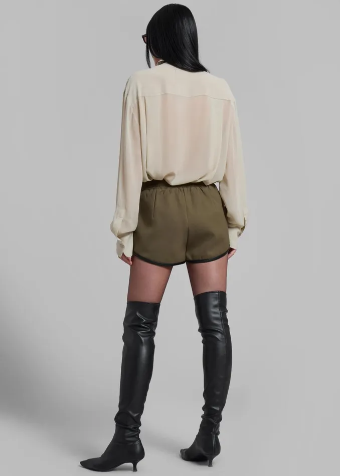 Women Neri Mini Shorts 8211 Khaki The Frankie Shop Bottoms