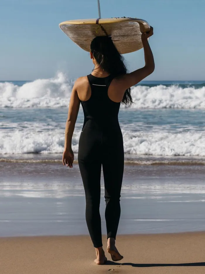 Women Nieuwland 2mm Yulex Long Jane Swimsuit Black Finisterre Swimwear and Bikinis
