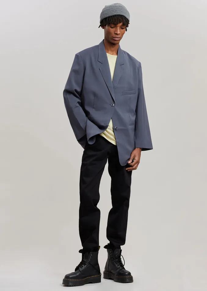 Women Notch Lapel Blazer 8211 Graphite The Frankie Shop Outerwear