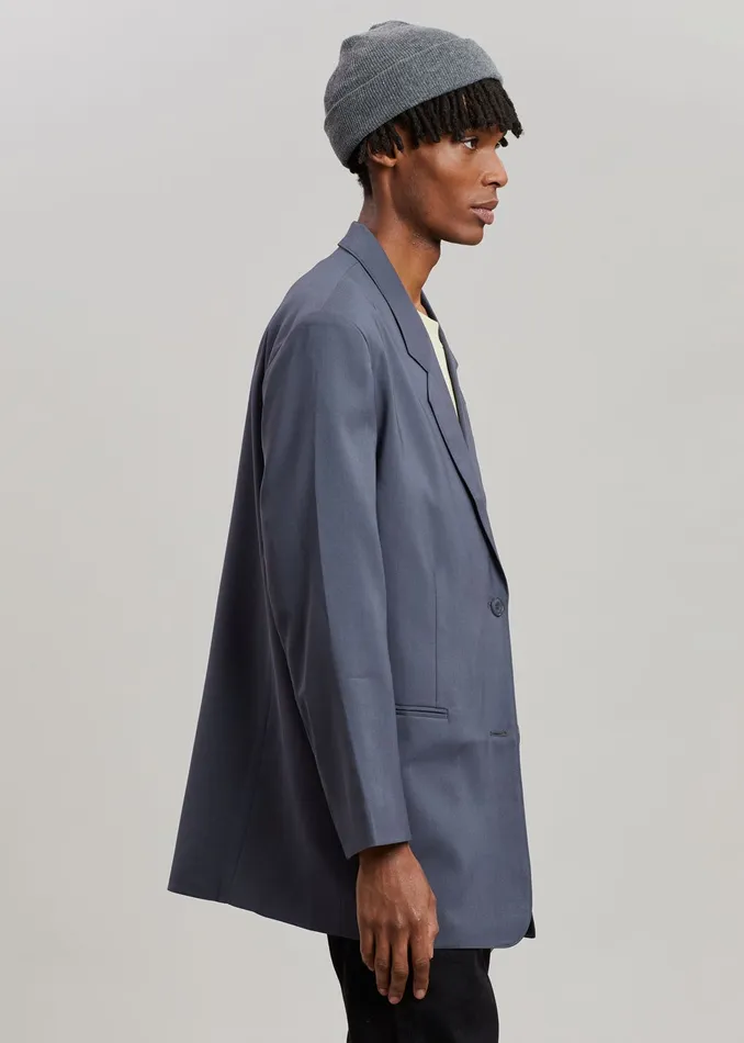 Women Notch Lapel Blazer 8211 Graphite The Frankie Shop Outerwear