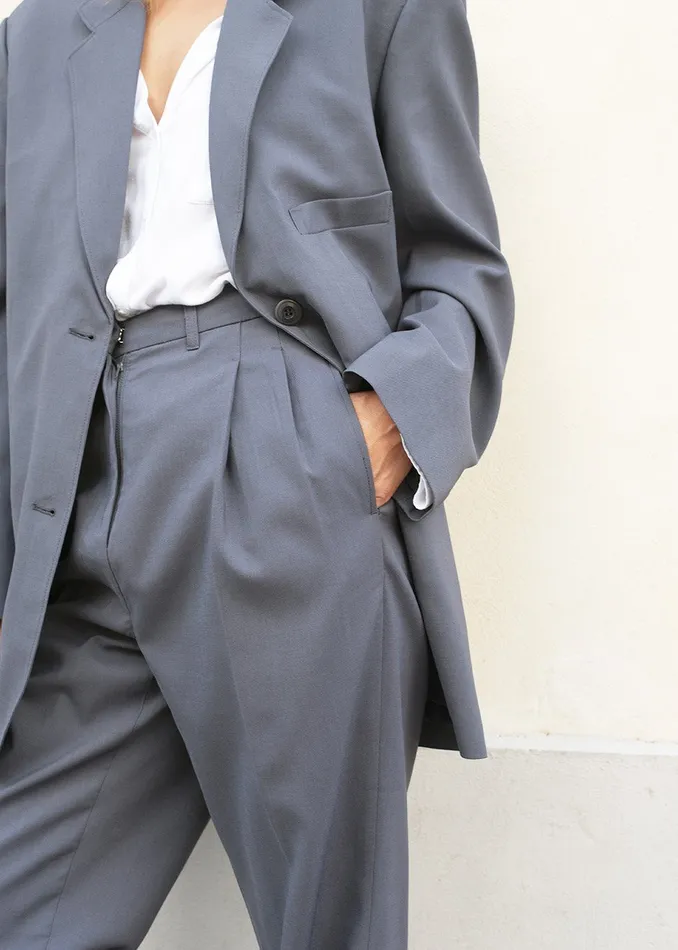 Women Notch Lapel Blazer 8211 Graphite The Frankie Shop Outerwear