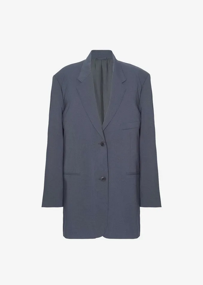 Women Notch Lapel Blazer 8211 Graphite The Frankie Shop Outerwear