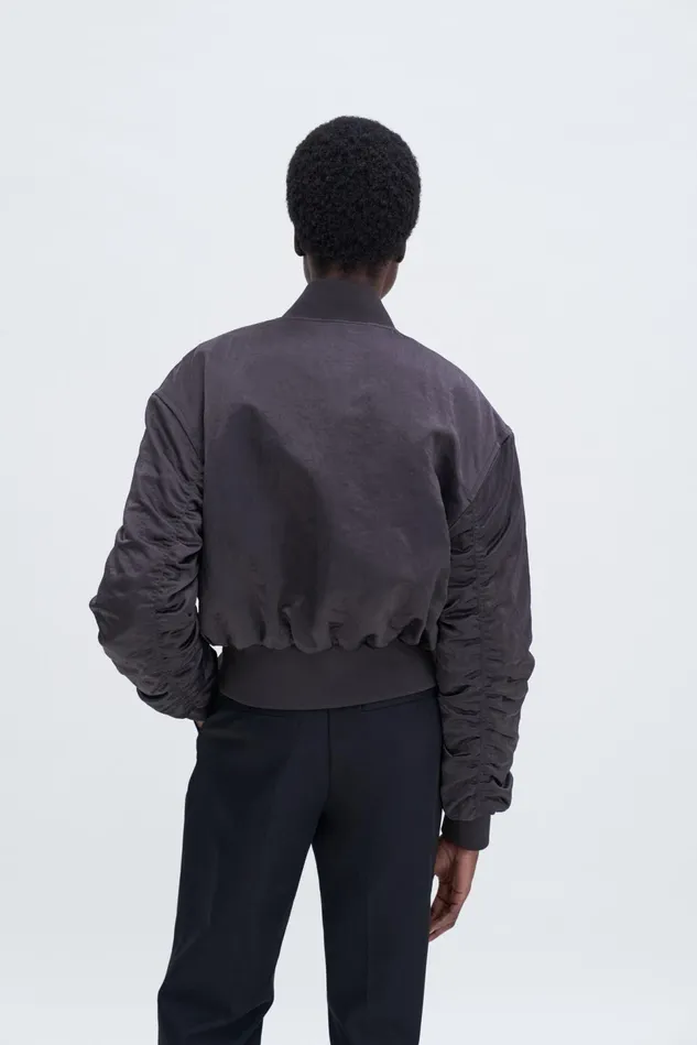 Women Nylon Zip Jacket Dark Oak Filippa K Outerwear