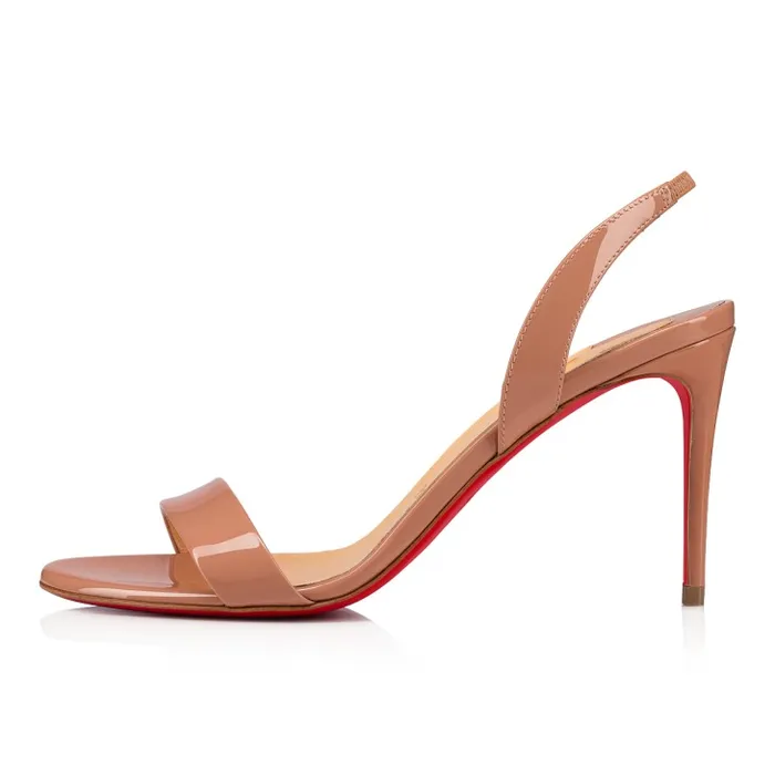 Women O Marylin 85 Mm Sandals 8211 Patent Calf 8211 Blush Christian Louboutin Sandals and Slides